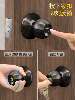 Spherical Household Lock for Wooden Doors, Old-Fashioned Lock, Universal Door Lock for Bedroom, Interior Door, Bathroom, Stainless Steel Round Lock