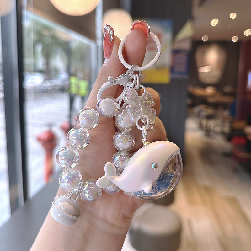 When I Fly to You Su Zaizai's Same Laser Dream Whale Keychain Ocean Dolphin Couple Commemorative Gift