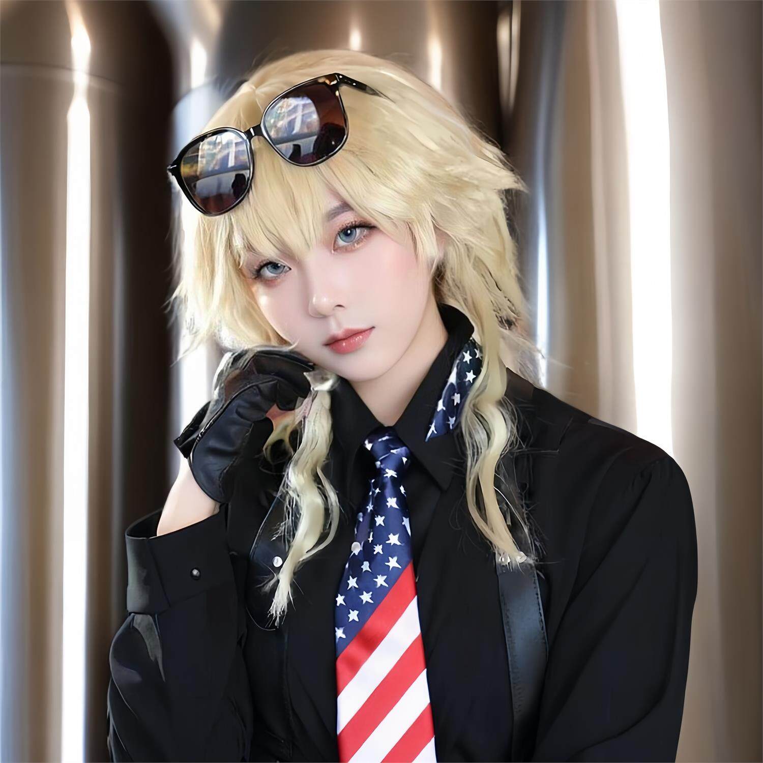 美国进口的cosplay假发，比如这款米白色狼尾发带空气刘海的美丽卡全头套，它有哪些特点和优势呢？-帽子假发-淘宝好物网