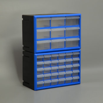 Blue combined desktop storage box simple removable plastic part box with drawer multi-grid sorting rack