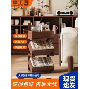 Living room small bookshelves floor-standing children's movable pure solid wood bedside bay window simple bedroom multi-level storage display cabinet