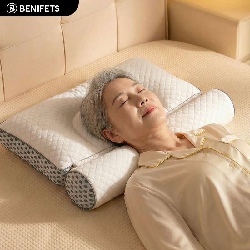 Benifets Cervical Spine Pillow, Cervical Spine Protection, Anti-Arch Traction, Sleep Aid, Heated Cervical Spine Pillow, Heat Therapy, Hot Compress Neck Pillow