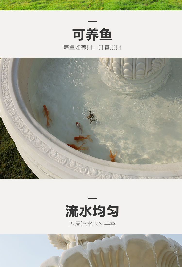 Декорации водные 大型欧式流水喷泉客厅雕塑户外假山鱼池庭院水景花园装饰落地摆件