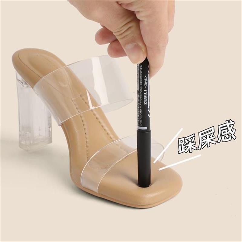 Steve Madden's New Style Transparent High-Heeled Sandals with a Stepping-On-Clouds Feel for Women, 2025 Summer Fairy-Style Slippers