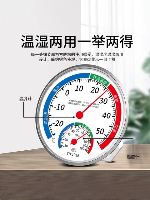 Indoor Thermometer for Home Use, High-Precision Baby Room Thermometer, Refrigerator Temperature and Humidity Meter, Dry Temperature and Humidity Gauge