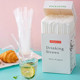 Disposable Individually Packaged Single Straws for Postpartum Women, Children, and Babies, Food-Grade Thin Straws, Plastic Milk Tea Straws, Thick Straws