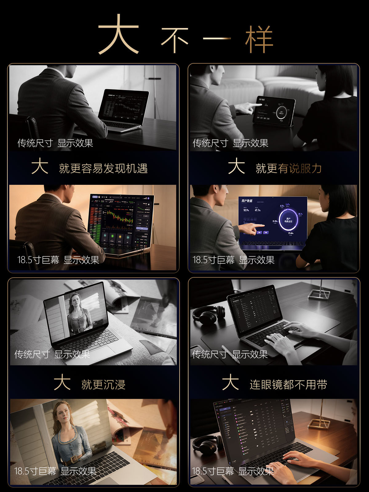 [18.5inch Giant Screen]Brand New Genuine Intel Laptop for College Students, Business Portable Notebook, Office Computer, Lightweight and Portable Official official store Genuine Product