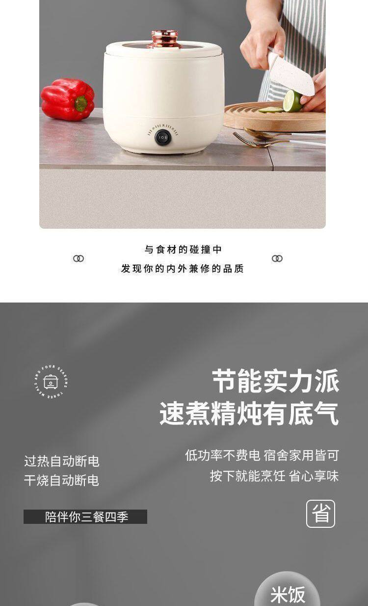 Плиты 德国迷你电子锅家用智能电饭锅多功能全自动学生宿舍快煮锅不沾锅 No brand