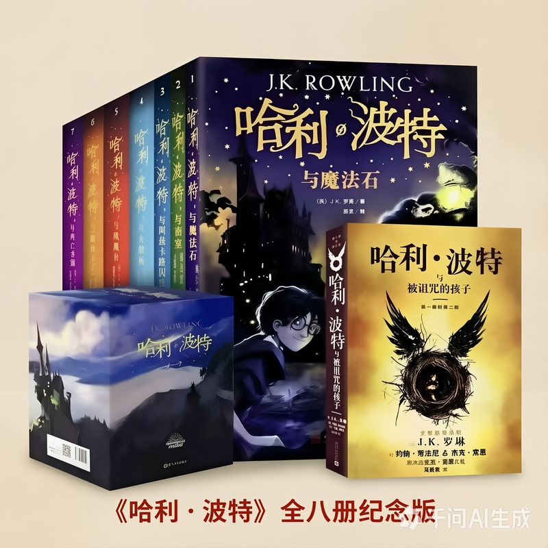 Harry Potter Book Commemorative Edition, Complete Set of Eight Volumes. Harry Potter Complete Collection, 7 Volumes, Chinese Collector's Edition, Unabridged, Original Works by J.K. Rowling, Harry Potter and the Philosopher's Stone, the Chamber of Secrets, Harry Potter (Commemorative Edition, 20 Volumes) Gift Box Set Harry Potter Book Commemorative Edition, Complete Set of Eight Volumes. Harry Potter Complete Collection, 7 Volumes, Chinese Collector's Edition, Unabridged, Original Works by J.K. Rowling, Harry Potter and the Philosopher's Stone, the Chamber of Secrets, Harry Potter (Commemorative Edition, 20 Volumes) Gift Box Set