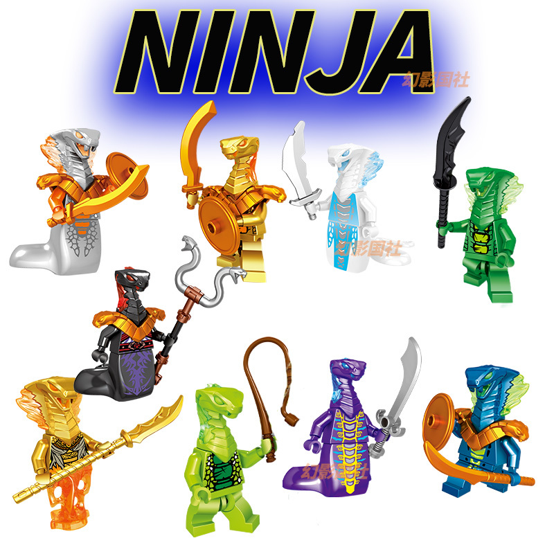 New Model of Ninjago Villain Snake Monster Army Char Aspiro Rare Fruit Snake Building Block Minifigure Toy for Boys