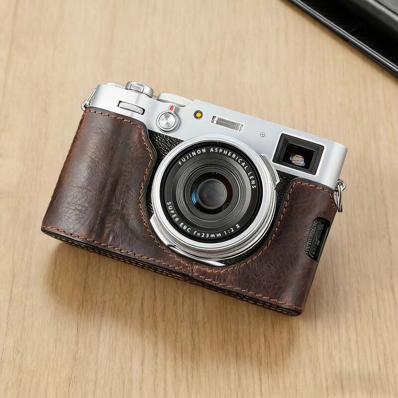 Suitable for Mirrorless Camera Fujifilm X100V Camera Bag Leather Case X100Vi Protective Shell Special Camera Bag Portable Protective Case