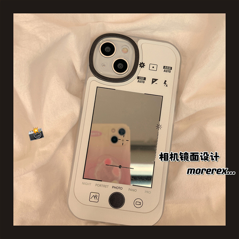 Creative Mirror Camera Phone Case for Samsung S25 Ultra, S24+/S2 Fe, Makeup Mirror, S22+/S21+, Personalized S20 Fe, Stylish for Men and Women, A55/A15 Soft Case, A25/A35 Anti-Drop, A06/A16