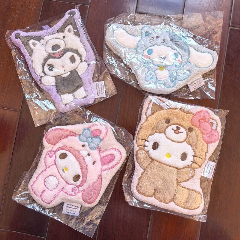 2025 New Product Hello Kitty Melody Plush Hand Towel Cute High-Quality Thick Quick-Drying Bathroom Hand Towel