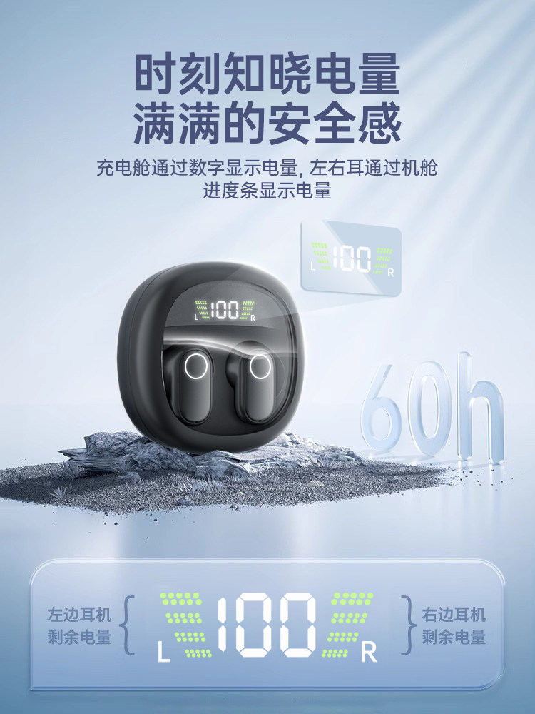 In-Ear Bluetooth Headphones Wireless 2026 New Model Ultra-Long Battery Life Large Battery Noise Reduction Suitable for Men and Women Vivo Apple