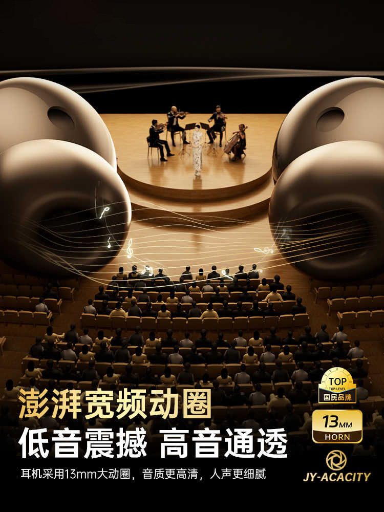 Wireless Bluetooth Headphones 2026 New Model Official Genuine In-Ear Sports Noise-Cancelling Ultra-Long Battery Life Large Battery for Men and Women