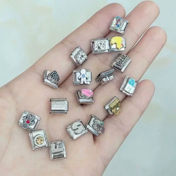 100Pcs Interchangeable Italian Charm Bracelet Link
