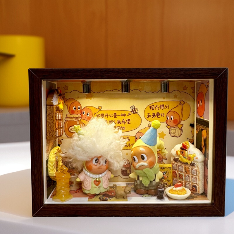 Star Man Valentine's Day Heart-Pounding Blind Box Storage/3D Photo Frame Glowing Figure DIY Valentine's Day Gift