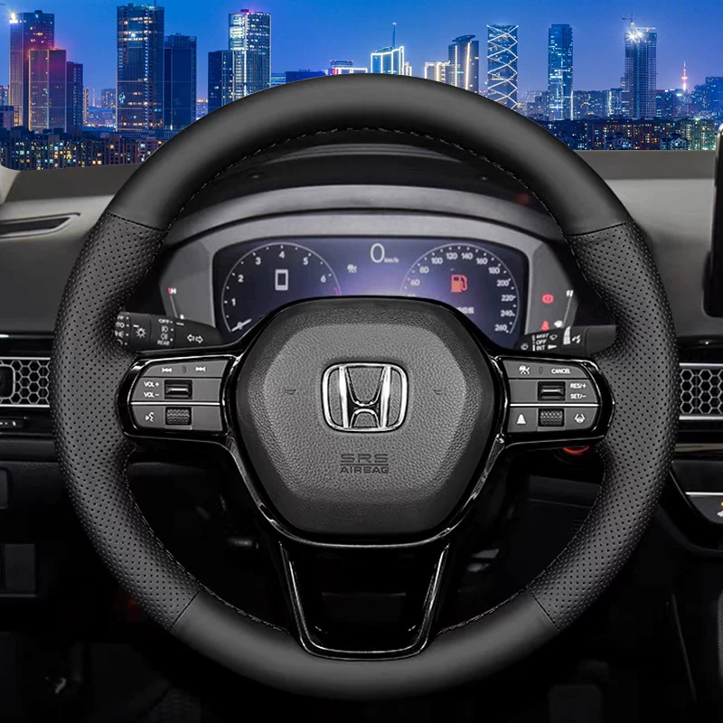 Чехол на руль из натуральной кожи ручной стежки для Honda Civic Accord Haoying XRV Binzhilingpai Honda CRV тип Geyingshipai