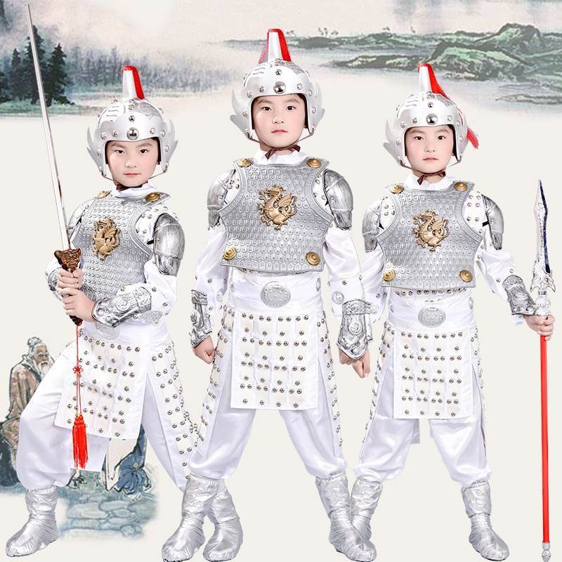 Ancient Military Commander Silver Armor Zhao Yun Zilong Armor Film and Television Supporting Cast Soldiers Cosplay Real-Life Wear Annual Meeting Hua Mulan