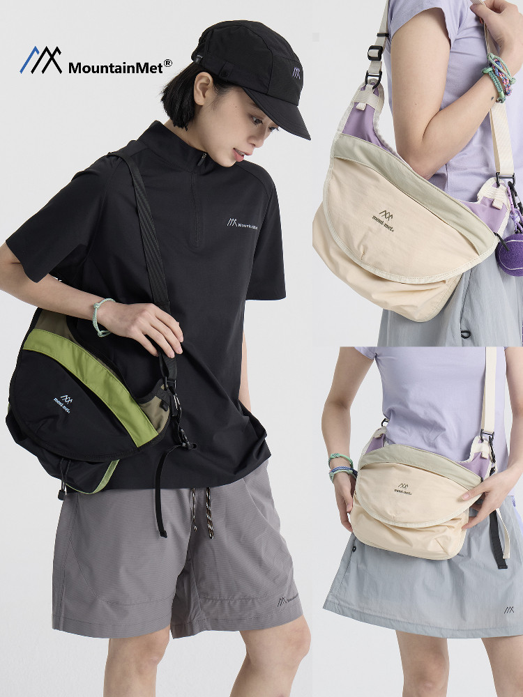 Mountainmet Outdoor Fashion Versatile Shoulder Bag Large Capacity Crossbody Bag Casual Sports Tennis Bag for Men and Women