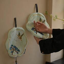 New Chinese Style Hand Towel Hanging Towel High-set Water Absorbent thickened Kitchen Toilet Wipe Handkerchief Rag