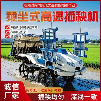 Ride-type high-speed 6 rows 8 rows rice transplanter without harming seedlings transplanter rice seedling planter