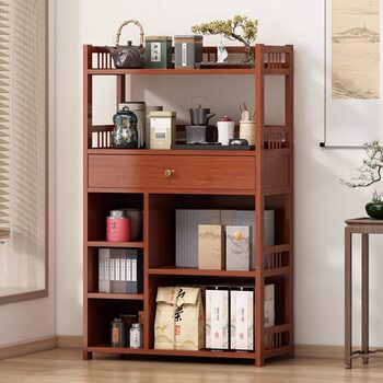 Tea table tea tea set storage rack living room side table storage rack tea table side cabinet small cabinet office small tea cabinet