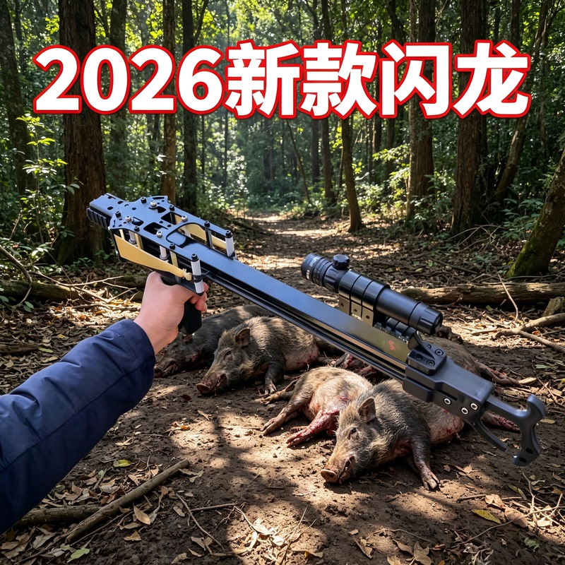 Automatic Slingshot, High-Precision Slingshot for Adults, New Model, Three-Use Outdoor High-Power Flash Dragon Continuous Firing Compound Bow