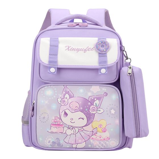 小学生书包女f孩一二三年级轻便减负护脊双肩包可爱库洛米儿童背