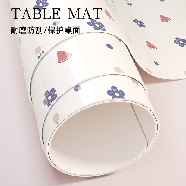 Tablecloth without washing, waterproof and oil-proof PVC soft glass desktop pad dining table protection pad high temperature and anti-scalding tea table table pad