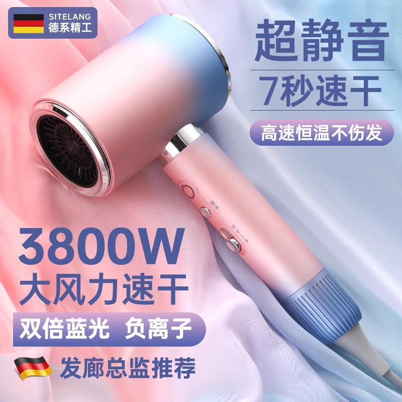 German Hair Dryer for Salon and Home Use, High-Power, Strong Wind, Negative Ion Hair Care, Quick-Drying, Silent, Does Not Damage Hair