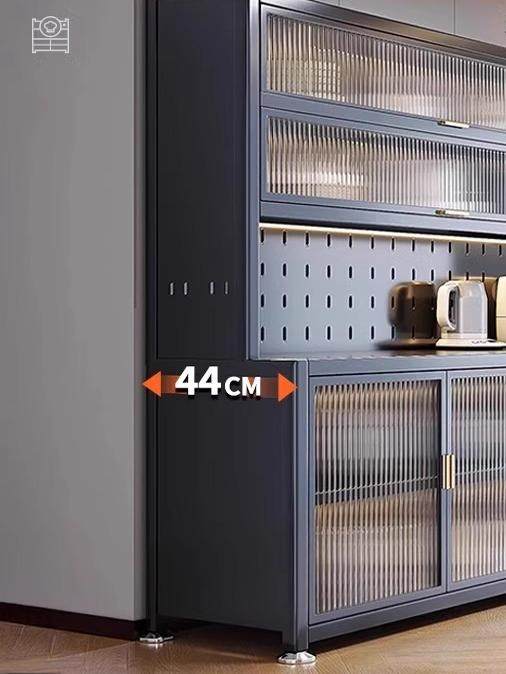 Kitchen Storage Rack, Floor-Standing Multi-Layer Microwave Storage Cabinet, Household Pot and Bowl Cabinet, Storage Cabinet, Sideboard Integrated