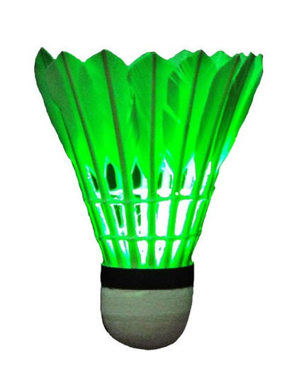 新款夜光羽毛球发光防风耐打荧光夜间鹅毛球尼龙塑料室外专业训练