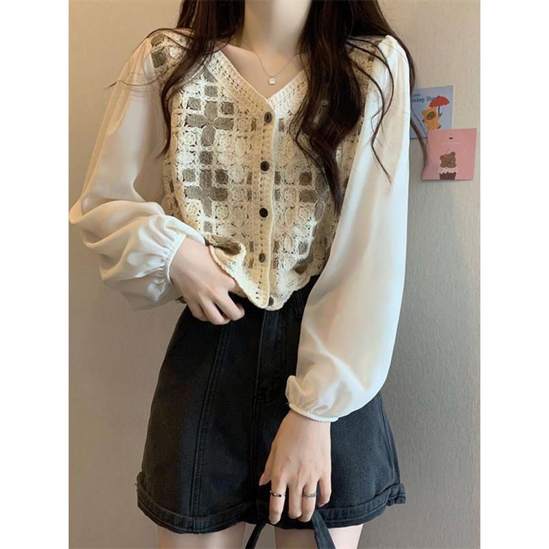 Bohemian V-Neck Short Knitted Lace Sun Protection Cardigan for Women, Summer Sheer Cover-Up, Ethnic Style Hollow-Out Top Bohemian V-Neck Short Knitted Lace Sun Protection Cardigan for Women, Summer Sheer Cover-Up, Ethnic Style Hollow-Out Top