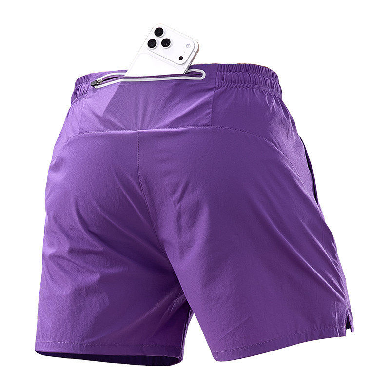 Qinkung Lightweight Running Sports Fitness Shorts for Men, Summer High-Elastic Breathable Quick-Dry Shorts, Ice-Feel Nylon