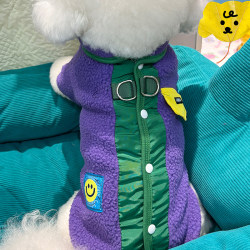 Dog clothes Small Size Dogs than bear Teddy Bome traction Heattech cold-proof two-legged clothes pet Fall and winter day clothes