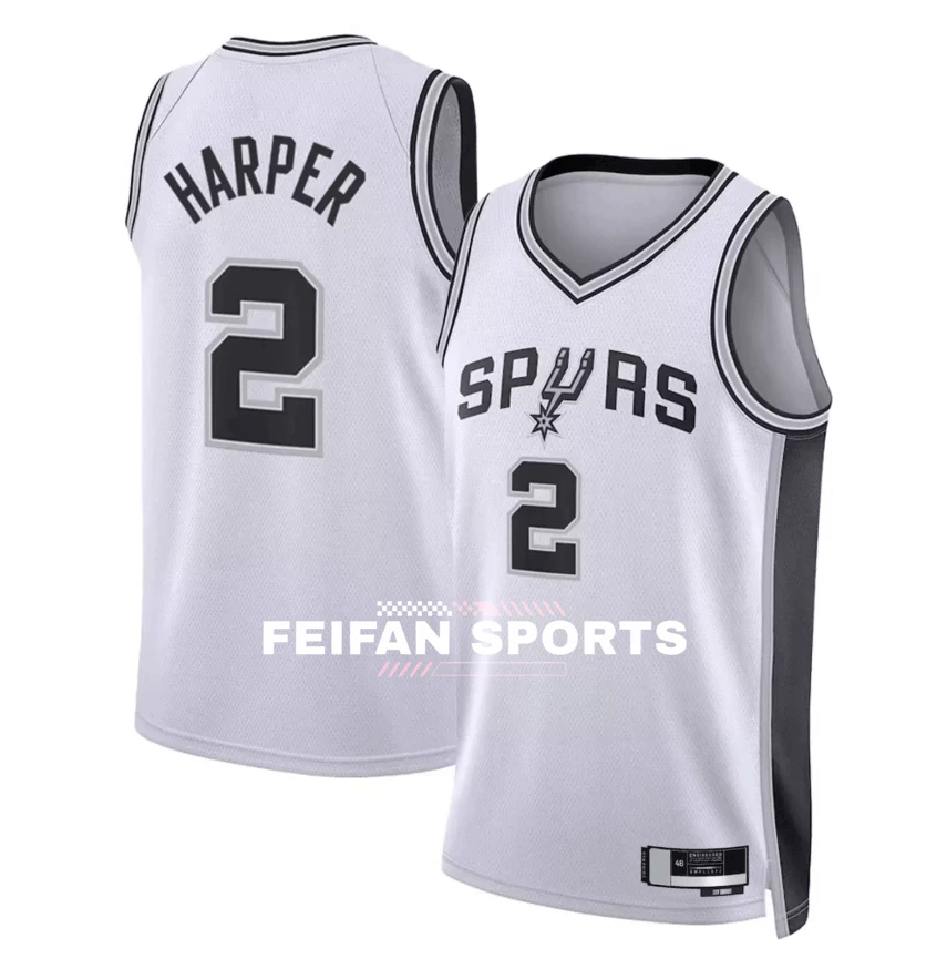 Форма баскетболa Майки для мужчин и женщин Spurs №24 Ваssel Джерси №2 Дилан Харпер 5 Castle City Edition