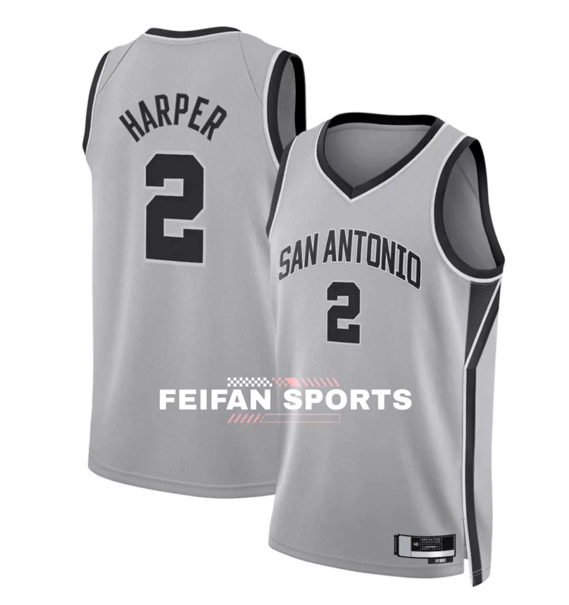Форма баскетболa Майки для мужчин и женщин Spurs №24 Ваssel Джерси №2 Дилан Харпер 5 Castle City Edition
