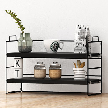 Dining table storage rack kitchen countertop storage multi-layer window sill cup water cup rack table top storage rack