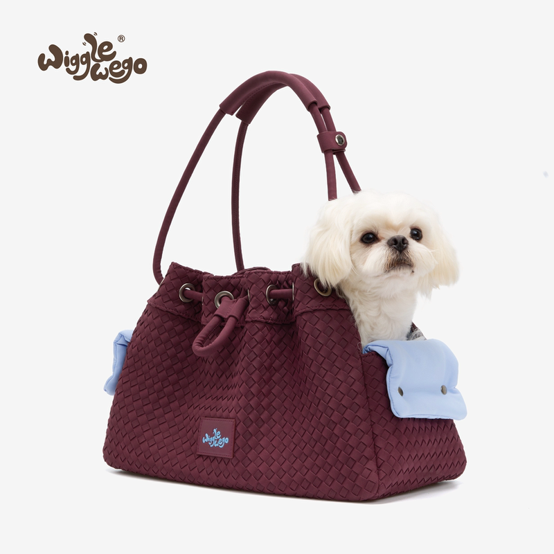 Pet Fashion Travel Bag, Autumn and Winter Woven Drawstring Bag, Water-Resistant, Removable Inner Pad Pet Fashion Travel Bag, Autumn and Winter Woven Drawstring Bag, Water-Resistant, Removable Inner Pad