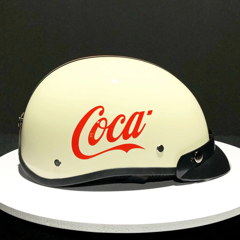 Ретро-шлем tg-3 красно-белый COCA, 2XL