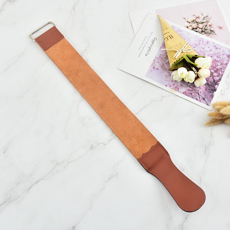 Cowhide Sharpening Cloth for Razors, Traditional Sharpening Tool with Razor Cloth for Metal Knives and Straight Razors Cowhide Sharpening Cloth for Razors, Traditional Sharpening Tool with Razor Cloth for Metal Knives and Straight Razors