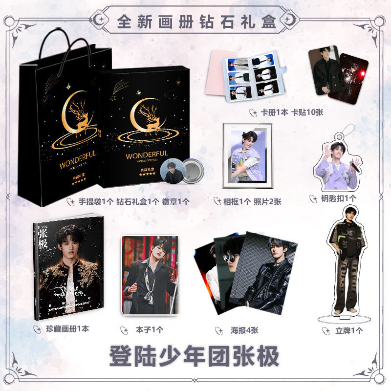 T.O.P (Zhang Ji) from the Boy Group, Personal Merchandise Including Photo Albums, Posters, Keychains, Standees, and Birthday Gifts