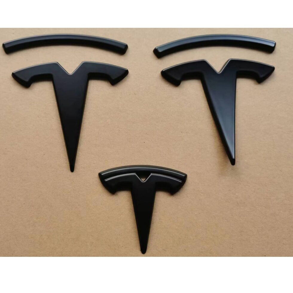5 штук подходят для логотипа автомобиля Tesla MODEL X, логотипа крышки + заднего логотипа + логотипа рулевого колеса из АБС-материала