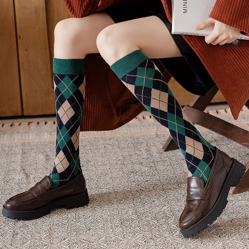 New Harry Potter Socks, Retro College Style Slytherin Spring, Autumn, and Winter European and American High Socks, British Long Socks, Saint