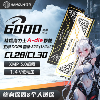 Hc Hancun Ddr5 Memory Set 32g Hynix A-Die Particles 16Gx2 6000 Desktop Amd Memory C28