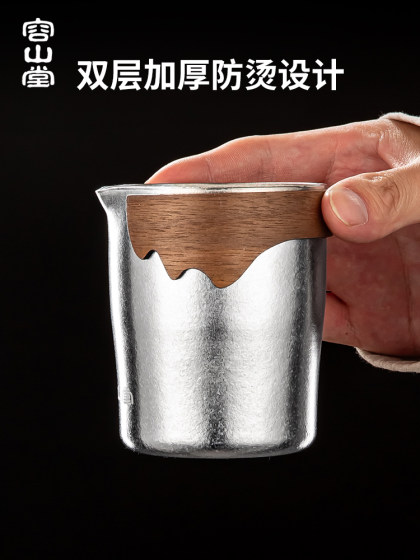 Rongshantang Pure Titanium Travel Tea Set Quick Guest Cup 1 냄비 2 컵 휴대용 튜브 야외 캠핑