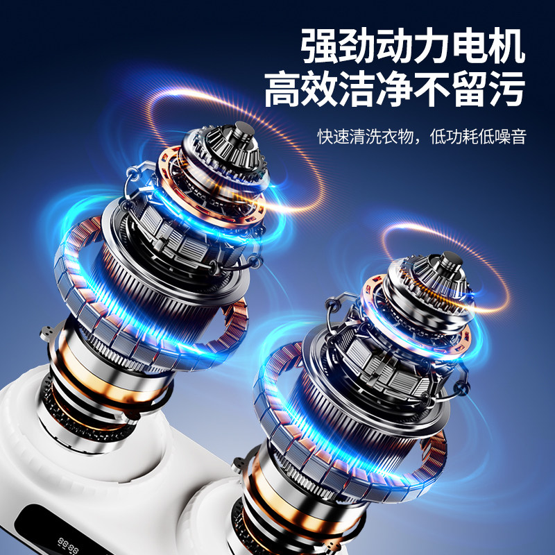 Double-Tub Underwear Washing Machine, Mini Underwear Cleaner, Small Washing Machine, Wireless and Convenient, Special for Washing Socks, Laundry Cup Gadget