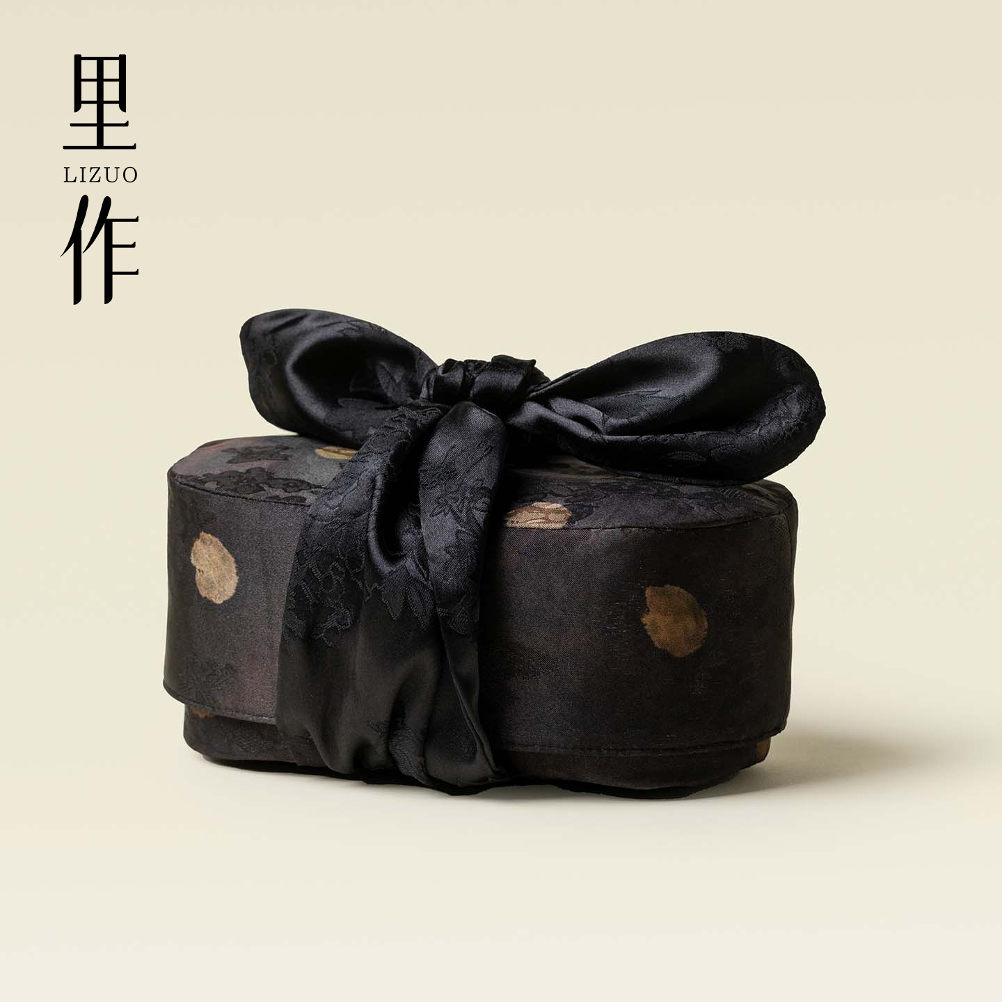 New Chinese Zen style storage box, portable tea set, master cup storage bag, thickened polka dot flower tea bag