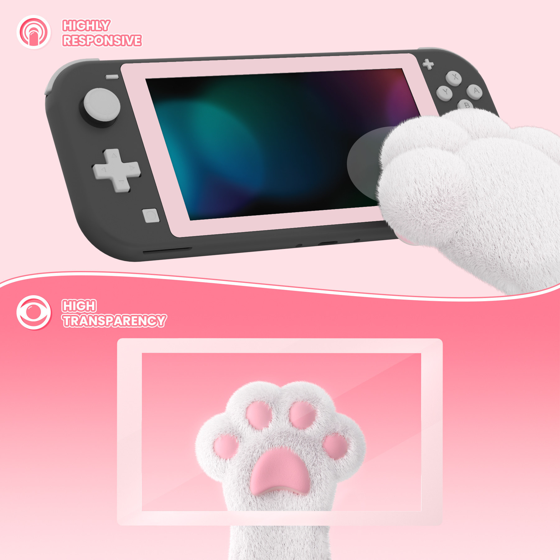 switch钢化膜 extremerate易极改任天堂switch lite彩边钢化膜2片装适用于nsl任天堂游戏机掌机屏幕保护贴膜个性改装全贴合